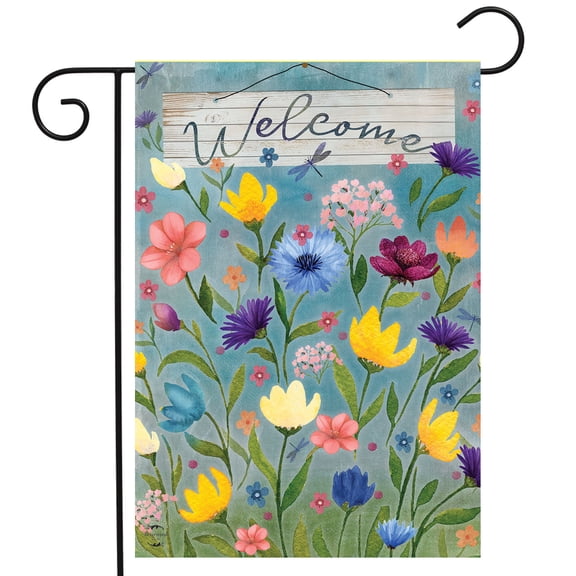 Briarwood Lane Spring Garden Flag 12x18 For Outdoor Wildflower Field For Spring Garden Flag Flags For Outside
