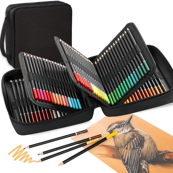 120 Pack Colored Pencils, Soft Core Oil Based Color Pencils  for Adult Artists, Professionals and Colorists, In Zipper Pouch