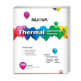 "Nuova Premium Thermal Laminating Pouches, 9"" x 11.5"", 3 mil, 200-Pack"