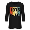 thumbnail image 5 of Lumosvexa Summer Womens Casual T-Shirt for Women Plain Short Sleeved Shirt Tops Crew Neck T-Shirt Black Size 2XL, 5 of 5