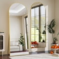 thumbnail image 5 of BEAUTYPEAK Arched Full Length Floor Mirror 64"x21.1" Full Body Standing Mirror,Gold, 5 of 9
