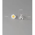 thumbnail image 2 of K-KED 925 Sterling Silver Egg & Spoon Set Stud Earrings-Butterfly Backs, 2 of 6