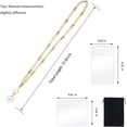 thumbnail image 2 of Retractable Lanyards for ID Badges,Wooden Stone Bead Teacher Lanyard with Id Badge Holders,Creative Beaded Lanyards,with 2 Clear Card Holder,for Chains,Keys,Work ID,Eyeglass (Style C), 2 of 7
