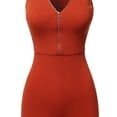 thumbnail image 3 of FashionOutfit Women's Functional zipper on front and back Sleeveless Romper, 3 of 3