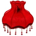 thumbnail image 3 of 1Set Red Fabric Dome Lampshade for Table Lamp European Style Light Protection 11.8x11.8x9in, 3 of 9