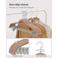 thumbnail image 5 of Velvet Skirt Pants Hangers 30 Packs Velvet Hangers with Adjustable Clips Non Slip Space Saving Clothes Hangers for Skirts Pant Pale Brown, 5 of 6