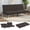Espresso, variant on EBQOSK Sofa Bed with Armrest Two Holders Wood Frame, Stainless Leg, Futon PVC Gray 2