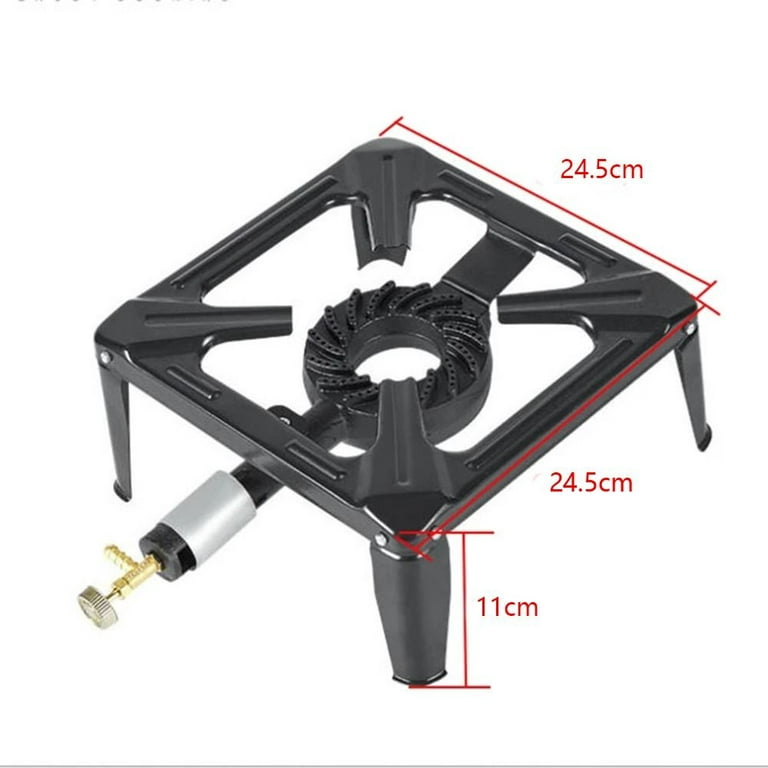 Gas Boiling Ring, Heavy Duty Propane Gas Single Burner, Cast Iron Large Gas  Burner, Portable Camping Stove for Home Brewing Cooking BBQ Type B US Plug