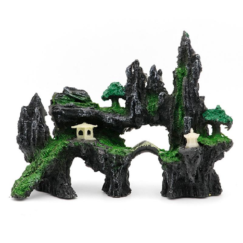 Buy Rockery Pavilion Aquarium Fish Tank Landscaping Decoration Vintage