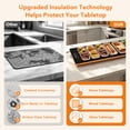 thumbnail image 4 of PLUMEBAY Electric Warming Tray 40''×14'', Adjustable Temp 100°F-260°F, Full Surface Heating, Extra Large Hot Plate, Food Warmer for Buffets, Parties, Restaurant, Home Events, 4 of 7