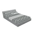 thumbnail image 2 of Ambesonne Ethnic Fitted Sheet & Pillow Sham Set, Oriental Tribal Moroccan, Full, Charcoal Grey White, 2 of 2