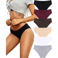 thumbnail image 1 of Bragas hipster de algodón ALL OF SHE para mujer, paquete de 6, 1 of 5