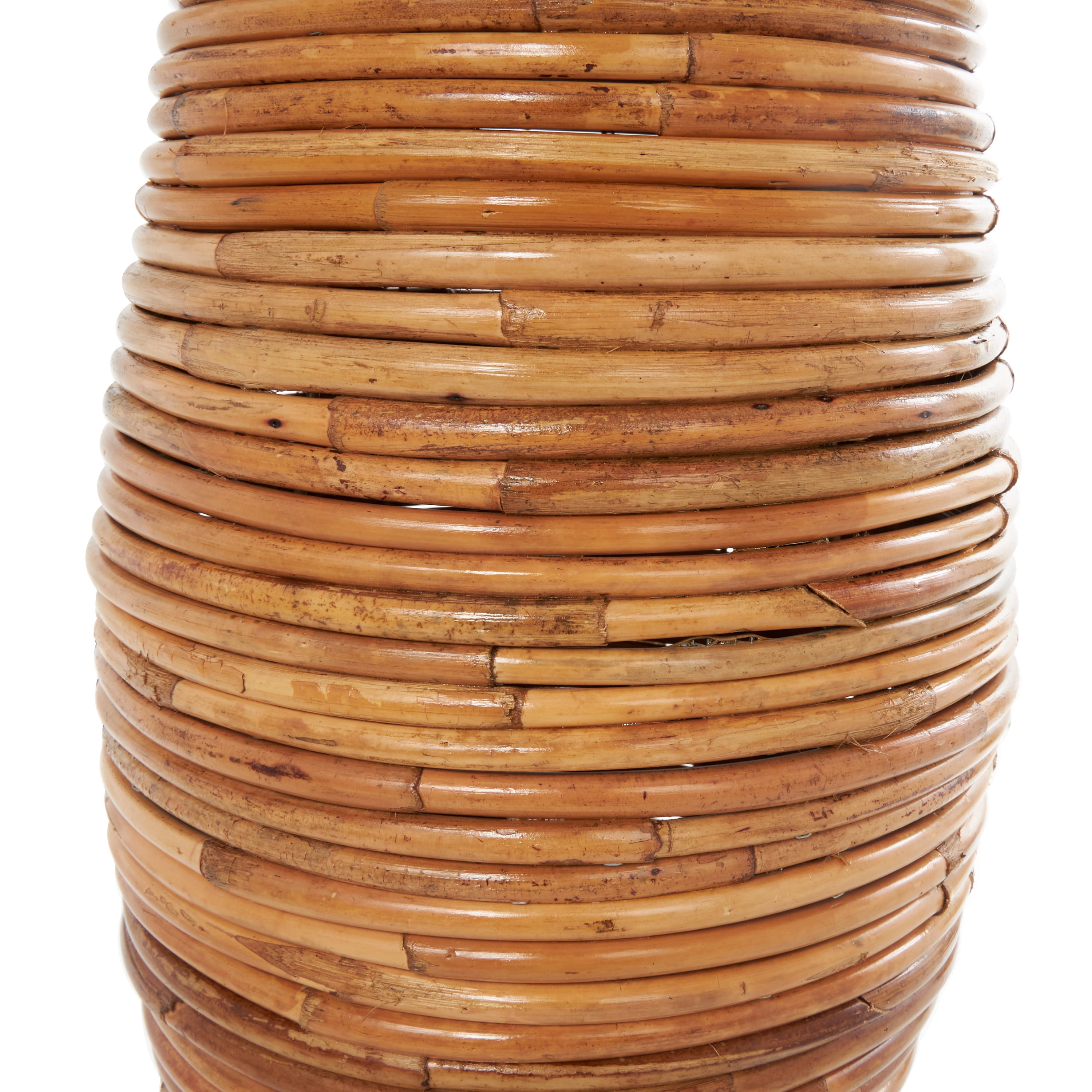 DecMode 28" Handmade Wrapped Brown Rattan Vase