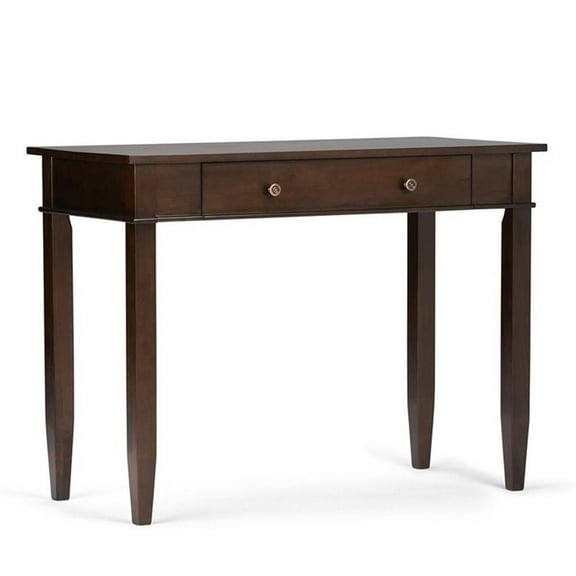 Kingfisher Lane Wood Transitional 42" Home Office Desk in Brown