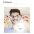 thumbnail image 4 of Maoww Men Half Frame Eyeglass Eye Protection Computer Eyewear Double Girder Metal Spectacles Outdoor Business Casual Silver white, 4 of 9