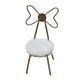 thumbnail image 1 of Silla de metal para casa de muñecas a escala 1:12 con cojín de felpa. Muebles modernos. Dorado, 1 of 7
