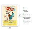 thumbnail image 2 of Cabin In The Sky - Ethel Waters Eddie “Rochester” Anderson and Lena Horne - Musical - Vintage Film Movie Poster by Albert Hirschfeld c.1943 - Master Art Print (Unframed) 9in x 12in, 2 of 4