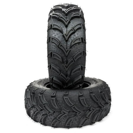 Ktaxon 2 Front and Rear 145/70-6 ATV Go Kart Tires 4PR P361 Rated Black (Best Rated Atv Tires)