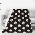 thumbnail image 2 of Baseball Blanket Throw Bedding Room Decor Flannel Blankets For Bed Sofa 40"X30", 2 of 7