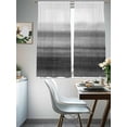 thumbnail image 5 of Black White Ombre Semi Sheer Curtains 72 Inch Length 2 Panels Set, Vintage Minimalism Abstract Stripes Sheer Kitchen Curtain Privacy Voile Window Curtain for Living Room Bedroom Rod Pocket Drapes, 5 of 7