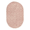 thumbnail image 3 of Unique Loom Trellis Shag Collection Area Rug - Ruth (5' 3" x 8' Oval Light Pink/Ivory), 3 of 12