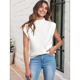 thumbnail image 4 of Suéter Sin Mangas con Cuello Alto para Mujer, Chaleco Informal de Punto con Mangas , Ropa de y Verano 2025. M, 4 of 8