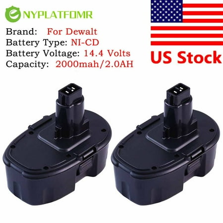 

2 Pcs Available for DeWalt DC9091 14.4V XRP 3000mAh Rechargeable Battery DW9094 DW9091