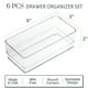 thumbnail image 2 of Set organizador de cajones StorI SimpleSort, 6 piezas, plástico transparente, 2 of 8