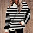 thumbnail image 2 of Giftesty Women's Three Styles Hooded Drop Shoulder Stripe Color Block Gradient Loose Fit Long Sleeve Soft Stylish Casual Sweatshirt Top for Daily Wear, 2 of 7