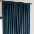 thumbnail image 3 of Half Price Drapes Signature Extra Wide Varsity Blue Velvet Hotel Blackout Curtains(1 Panel),100W X 120L, 3 of 6
