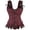 Brick Red, variant on Women's Steel Bone Waist Cincher Corset Retro Octopus Style Waist Training Bodice for Shaping and Support
