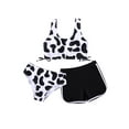 thumbnail image 2 of 7-13T Girls 3 Piece Bikini Swimsuits + Coverups Summer Cute Printed Bathing Suit with Shorts For Teens Girl 7-13 Years, 2 of 8