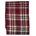 thumbnail image 3 of NYFASHION101 Women's Soft Tassel Tartan Plaid Shawl Scarf Wrap, Burgundy/Teal, 3 of 3