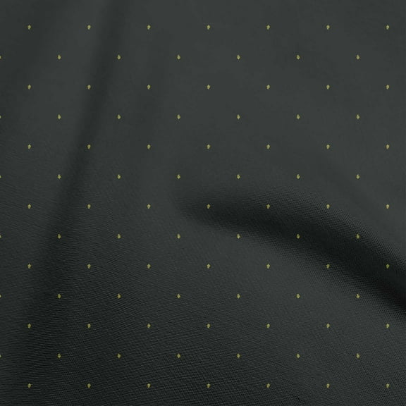 oneOone Polyester Spandex Black Fabric Abstract Small Leaf Fabric For Sewing Printed Craft Fabric By The Yard 56 Inch Wide