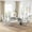 Silver Table & Silver White Chair, variant on 9-Piece Tempered Glass Dining Set, 94.49" Oversized Table with High-Back Oval PU Chairs and Curved Mirrored Stainless Steel Legs