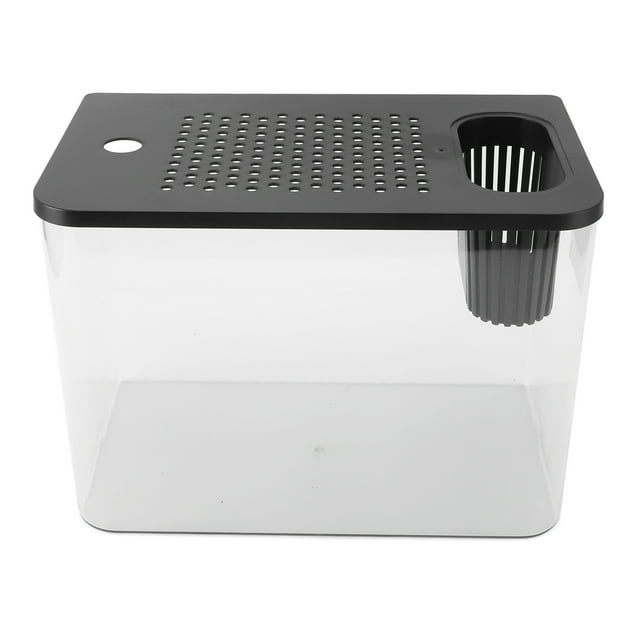 Petit Aquarium en Plastique Transparent, Aquarium pour Poissons Rouges, Tortues, Crevettes, Paysages Bricolage, 1,2 Gallon pour la Maison, Bureau, Taille Applicable 31,6x18x22,5 cm