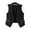 Black, variant on Oplxuo Lapel Denim Vest for Women Button Up Waistcoat Jean Jacket