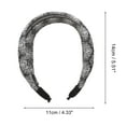 thumbnail image 3 of Unique Bargains 1 Pc Fashion Pattern Wide Headbands for Women Black Gray, 3 of 6