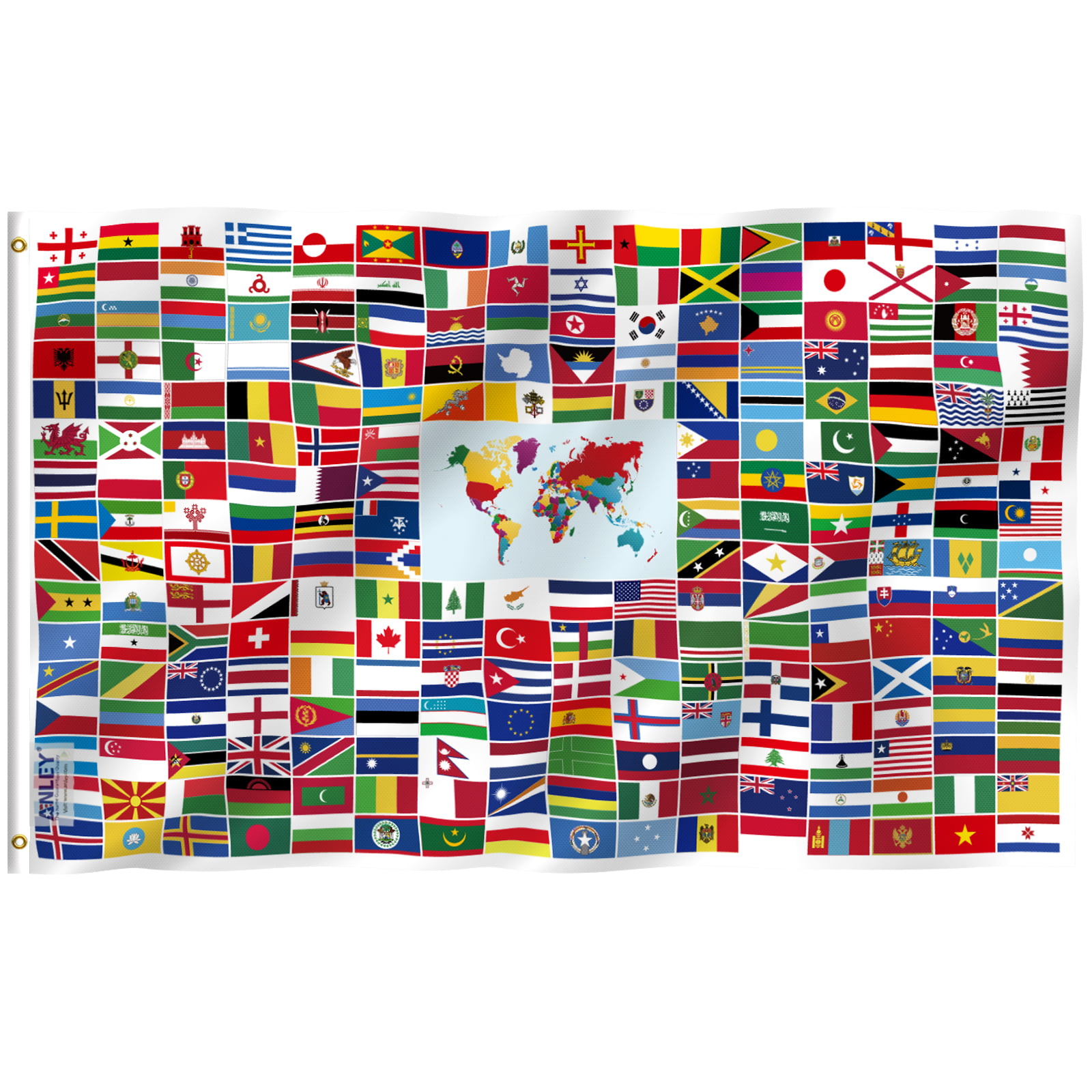 BUNTING 25 Flags of the World 7m 23 Ft International Country Nation Double Sided 