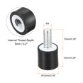 thumbnail image 2 of Unique Bargains Rubber Mount 3 Pack M4 Male/Female Vibration Isolator Shock Absorber D10mmxH10mm, 2 of 5