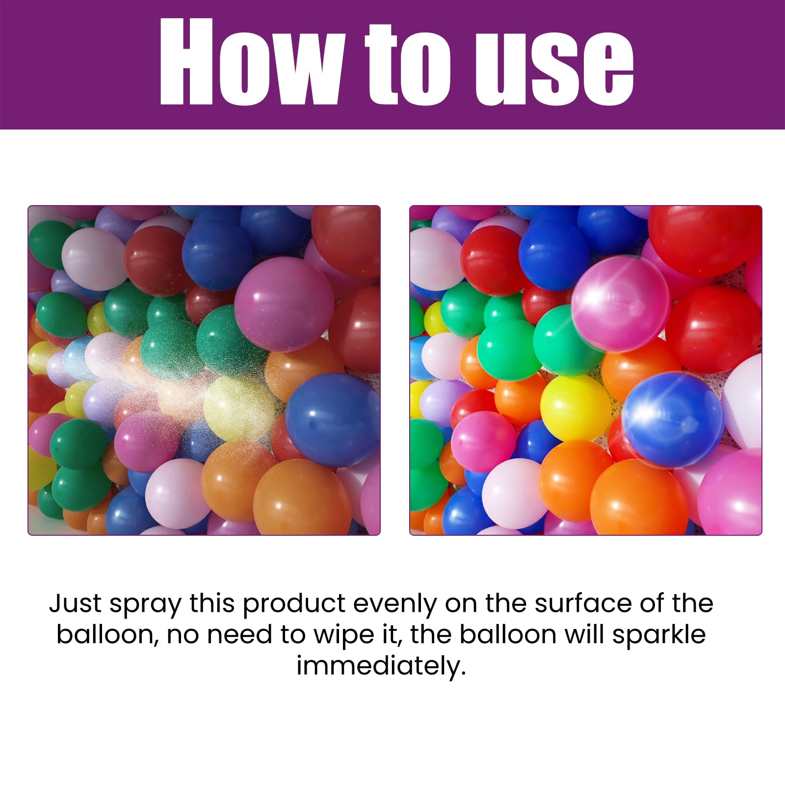 Alvantor Balloon Shine Spray for Latex, High Gloss Anti-Oxidation Lasting Shine, Party Decorations, 1fl.oz