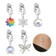 thumbnail image 2 of HOOUN 1pc Girls CZ False Navel Ring Dangle Navel Belly Button Ring Moon Navel Clip-Moon Planet, 2 of 7