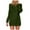Green-1, variant on LLYwey Womens Boho Dresses Fashion Casual Full Sleeve Solid Bandage V-Neck Sweater Dress New Bridesmaid Dresses Red M