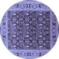 thumbnail image 1 of Ahgly Company Indoor Round Oriental Blue Industrial Area Rugs, 3' Round, 1 of 4