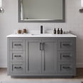 thumbnail image 2 of Wyndham Collection Miranda 54" Wood Single Bathroom Vanity in Dark Gray/Black, 2 of 7
