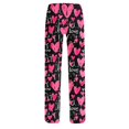 thumbnail image 3 of LEBONYARD Womens Pants with Pockets,Womens Pants Clearance under $10,Women's Home Pocket Print Pajamas Daily Home Clothes Long Pants Hot Pink XXXL, 3 of 4