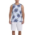 thumbnail image 6 of Rocae Turtle with Blue Stones for Men's Basketball Jersey Lightweight and Breathable Athletic Tank Top,Quick-Drying Sports Jersey X-Large, 6 of 9