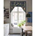 thumbnail image 4 of Black Flowers Swag Valances for Windows, Small Curtains Drapes, Spring Floral Elegant Pastoral Vintage Kitchen Window Curtains Over Sink Window Treatment Valance for Bedroom/Bathroom 56"x36", 4 of 5