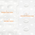 thumbnail image 4 of Bañera Tina Ducha Esteras, 27.5x15.7 TPE Antideslizante Ducha Alfombra con Drenaje Agujeros, Ventosas para Baño Bañera Alfombrillas, Blanco, 4 of 6