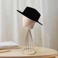 thumbnail image 4 of Cabeza de maniquí de cosmetología con base de metal, modelo de cabeza de sombreros, gafas, pelucas, exhibición Oro, 4 of 9